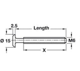 Connecting Bolt M6 X 30mm
