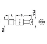 Cam Dowel M8 - 29mm (Maxifix)
