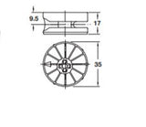 35mm Diameter Maxifix (17mm High) Cam Lock