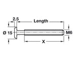 Cross Dowel Bolt M6 X 30mm