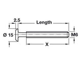 Cross Dowel Bolt M6 X 30mm